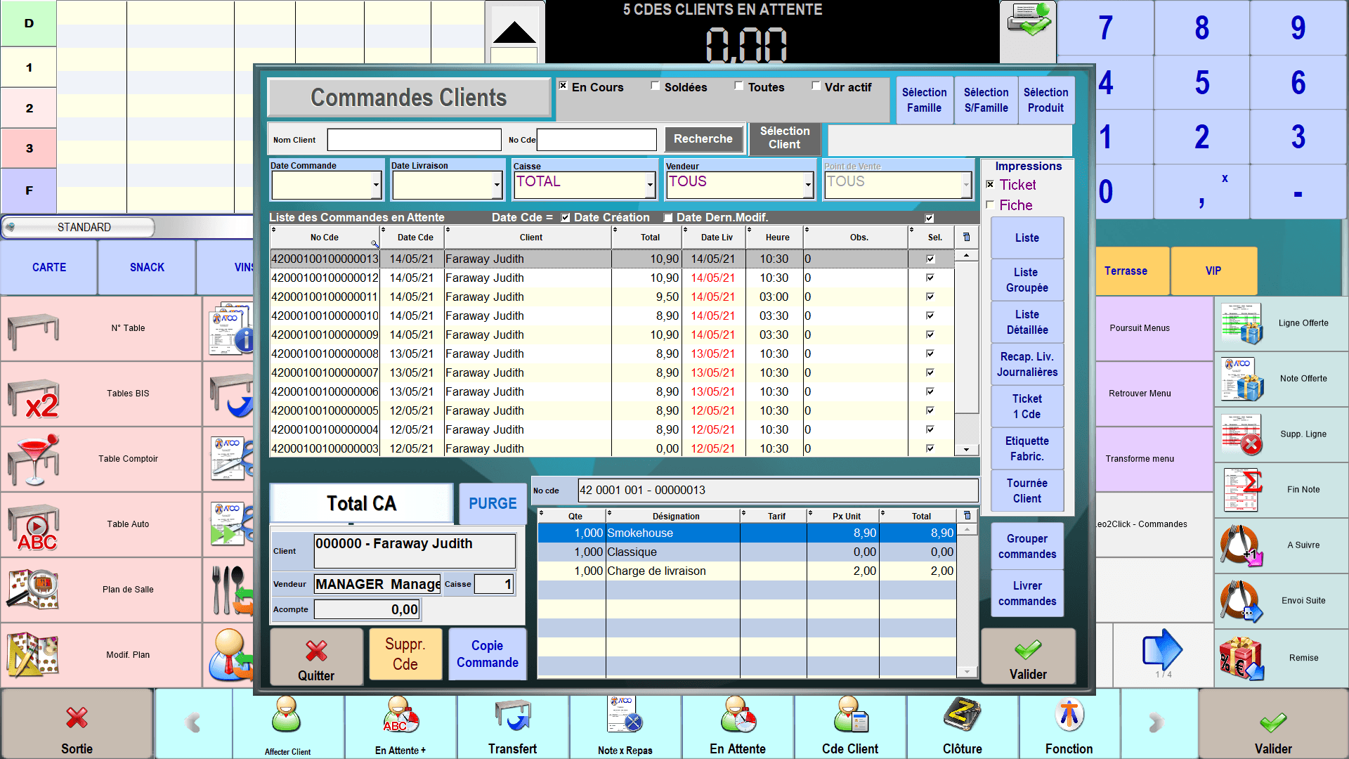 Commandes - Détails d'une commande