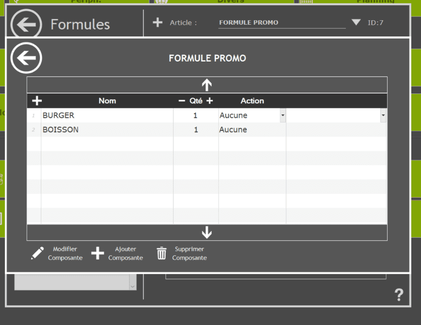 Associer les codes ref - Formules