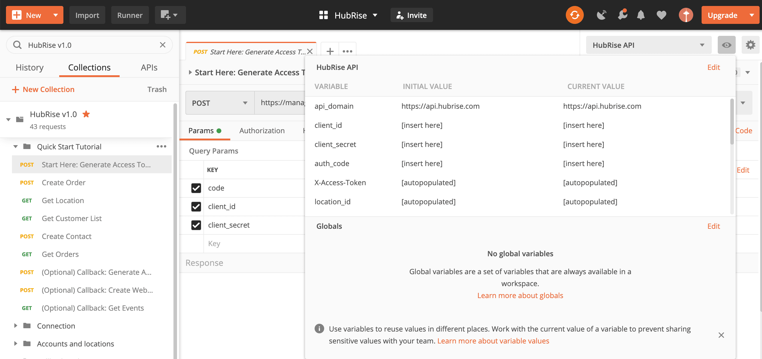 Screenshot of Postman